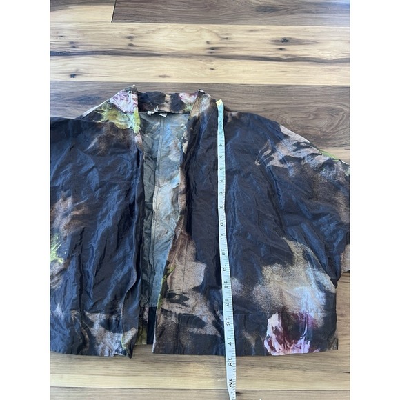 Bryn Walker Sheer Floral Jacket Small Open Front Lagenlook Artsy USA - Picture 8 of 10